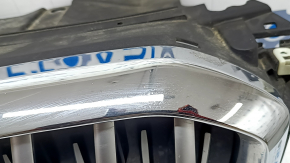 Решетка радиатора grill в сборе BMW X5 G05 19-23 с жалюзи дефлектором радиатора 3.0T с моторчиком, X-LINE, с камерой 360, хром, песок