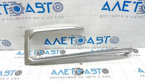 Bandă grilă bară față dreapta BMW X5 G05 19-23 cromată, X-Line, suport rupt, nisip