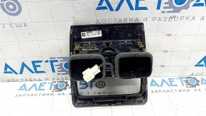 Дефлектор воздуховода центральной консоли с накладкой BMW X5 G05 19-26 черный глянец под 4 зонное управление, царапины