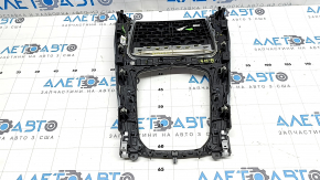 Накладка центральной консоли BMW X5 G05 19-26 серая, с подсветкой, царапины, полез хром