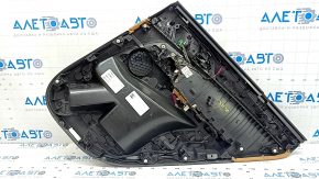 Обшивка двери карточка задняя левая BMW X5 G05 19-23 кожа schwarz/коричневая COGNAC без шторки, вставка серая, подлокотник кожа коричневая COGNAC, с ручкой и накладками, царапины