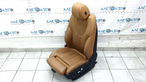 Водительское сидение BMW X5 G05 19-23 с airbag, электрическое, подогрев, память, Sport, кожа коричневая COGNAC, под химчистку, потерто