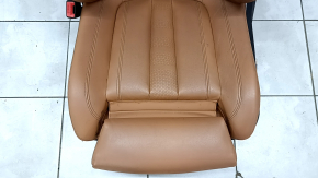 Scaun șofer BMW X5 G05 19-23 cu airbag, electric, încălzit, memorie, sport, piele maro COGNAC, curățabil chimic, uzat