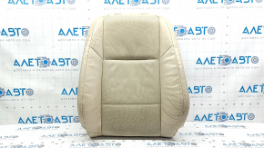 Tapițerie spătar scaun șofer Lexus ES300h ES350 13-18 piele bej, încălzită și ventilată, piele crăpată