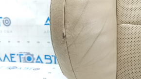 Обшивка спинки пассажирского сиденья Lexus ES300h ES350 13-18 кожа бежевая, под подогрев и вентиляцию, потрескана кожа