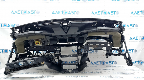 Торпедо передняя панель с AIRBAG Nissan Rogue 14-20 черная, ржавый пиропатрон