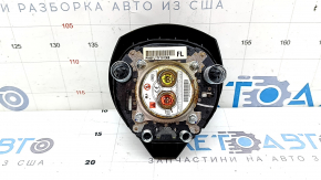 Подушка безопасности airbag в руль водительская Nissan Rogue 17-20 черная, надломано крепление