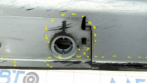 Порог правый Toyota Prius V 12-17 голубой, царапины, примят, надломан