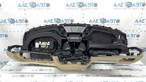 Торпедо передняя панель с AIRBAG BMW X3 G01 18-21 черно-бежевое, без проекции, под чистку