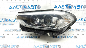 Far față stânga complet BMW X3 G01 18-21 halogen+LED, cu suport, nisip