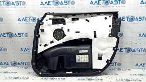 Ornamente ușă față stânga BMW X3 G01 18-21 piele bej, inserție piele bej, cusături gri, inserție lemn plop, cu mâner, cu nasturi, curățare chimică, rezistentă la zgârieturi