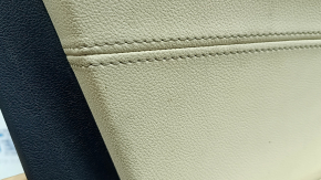 Ornamente ușă față stânga BMW X3 G01 18-21 piele bej, inserție piele bej, cusături gri, inserție lemn plop, cu mâner, cu nasturi, curățare chimică, rezistentă la zgârieturi