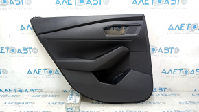 Обшивка двери карточка задняя левая Honda Accord 23-26 кожа черная, подлокотник кожа, царапина