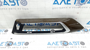 Накладка передней панели центральная BMW X3 G01 18-21 черная, вставка темный дуб Perlglanz Chrom, вздулся лак, царапины