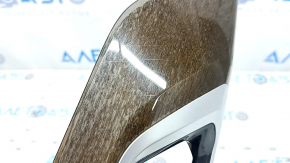 Накладка передней панели центральная BMW X3 G01 18-21 черная, вставка темный дуб Perlglanz Chrom, вздулся лак, царапины