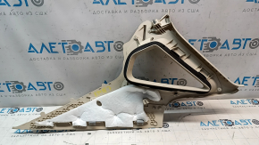 Накладка задней стойки верхняя левая VW Passat b7 12-15 USA бежевая, тип 2, царапины