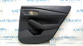 Обшивка двери карточка задняя правая Honda Accord 23-26 кожа черная, подлокотник кожа, царапины