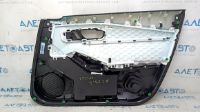 Обшивка двери карточка передняя левая Honda Accord 23-26 кожа черная, подлокотник кожа,вставка черная кожа, царапины