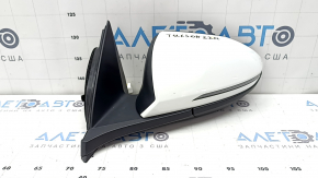Зеркало боковое левое в сборе Hyundai Tucson 22-26 8 пинов, поворотник, подогрев, BSM, белое
