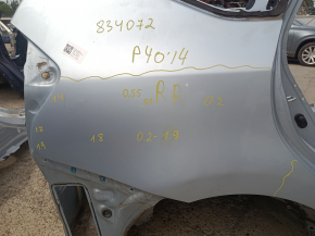 Четверть крыло задняя правая Toyota Prius V 12-17 на кузове, голубая, после ремонта 0.5-1.9