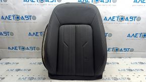 Tapițerie scaun pasager superior Audi E-Tron 19-23 piele gri închis, cusătură desfăcută
