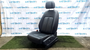 Scaun șofer Audi E-Tron 19-23 cu airbag, electric, încălzit, piele gri închis, cu tetieră, piele crăpată pe lateral