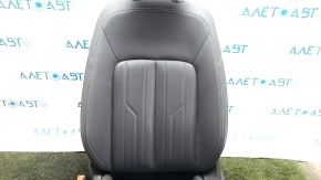 Водительское сидение Audi E-Tron 19-23 с airbag, электрическое, подогрев, кожа темно-серая, с подголовником, потрескана кожа на боковинке
