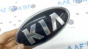 Эмблема значок переднего бампера Kia Niro 17-22 воздух по кромке, царапины