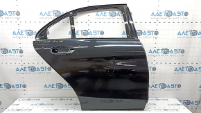 Дверь голая задняя правая Mercedes C-class W205 15-21 алюминий, черный 040, вмятины, мусор под краской, подтеки