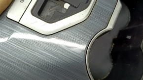 Накладка центральной консоли с подстаканниками Toyota Camry v50 12-14 usa серое дерево, царапины
