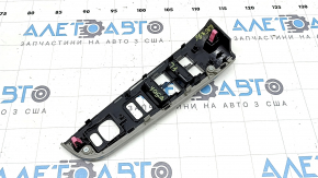Накладка управления стеклоподъемниками передняя левая Toyota Camry v50 12-14 usa, под серое дерево, царапины, трещина в креплении