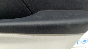 Обшивка двери карточка задняя правая Toyota Camry v50 12-14 usa серая с черная вставкой пластик, подлокотник черный резина, с ручкой, царапины