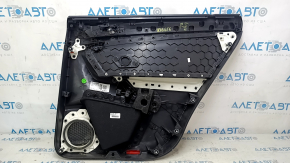 Ornamente ușă spate stânga VW Tiguan 18-20 negru, cotiera piele neagră, zgârieturi
