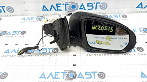 Oglindă laterală dreapta completă Mercedes Clasa C W205 15-18 8+8+1 pini, semnalizare, încălzită, cu iluminare din spate, BSM, neagră