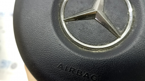 Подушка безопасности airbag в руль водительская Mercedes C-class W205 15-18 черная, царапины