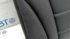 Спинка заднего ряда сидений 2 ряд левая Mercedes C-class W205 15-21 кожа черная, с ремнем, перфорация, царапины, вмятина