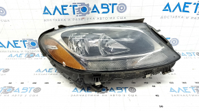 Far dreapta față complet Mercedes Clasa C W205 15-18 halogen, cu garnitură, nisip