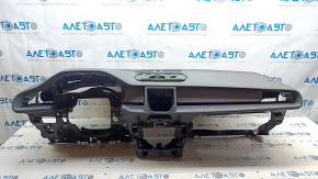 Торпедо передняя панель без AIRBAG Polestar 2 21-25 черная, серые вставки ткань