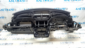 Торпедо передняя панель без AIRBAG Polestar 2 21-25 черная, серые вставки ткань