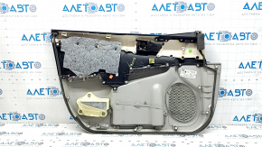 Ornamente ușă față dreapta Toyota Camry v50 12-14 gri SUA cu inserție neagră din piele, cotiera din piele gri, lovituri, abraziuni, zgârieturi, zgârieturi