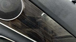 Ornamente ușă spate dreapta Mercedes Clasa C W205 15-16 piele neagră sub cortină