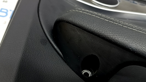 Ornamente ușă spate dreapta Mercedes Clasa C W205 15-16 piele neagră sub cortină