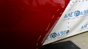 Дверь голая задняя левая Toyota Prius 50 16-18 красный 3T7, царапины, примята
