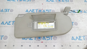 Козырек правый Volvo XC90 16-26 кожа серая с подсветкой, без крючка, царапины, под химчистку