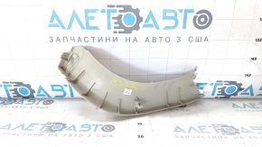 Обшивка двери багажника левая Nissan Leaf 13-17 серая, царапины, побелел пластик
