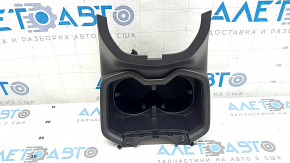Накладка центральной консоли с подстаканниками Toyota Rav4 19-24 черная, царапины