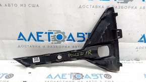 Решетка переднего бампера боковая правая Polestar 2 21-25 черный глянец, под ПТФ, под парктроник