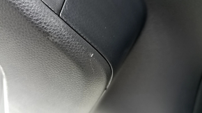 Ornamente ușă spate stânga Toyota Rav4 19-24 negru, cotiera piele neagră, inserție plastic neagră, ornament gri cu mâner, zgârieturi