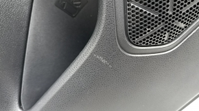 Ornamente ușă spate stânga Toyota Rav4 19-24 negru, cotiera piele neagră, inserție plastic neagră, ornament gri cu mâner, zgârieturi