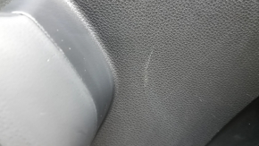 Ornamente ușă față stânga Toyota Rav4 19-24 negru, cotiera piele neagră, inserție plastic neagră, ornament gri, cu mâner, zgârieturi